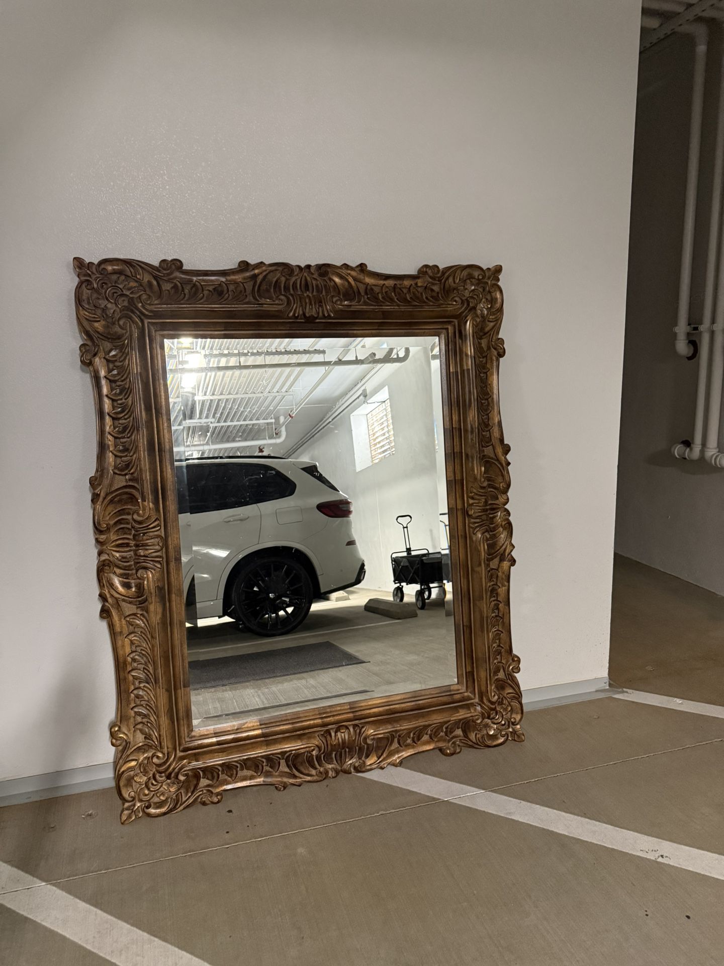 Large Gold Wooden Mirror-Beautiful For Wedding Seating Chart