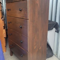5 Drawer Modern Dark Brown Dresser