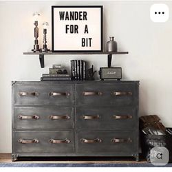 Restoration Hardware Calvin Wide Dresser in an "Iron" finish