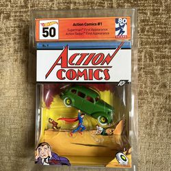 2018 SDCC Mattel Hot Wheels Exclusive Superman Action Comics # 1