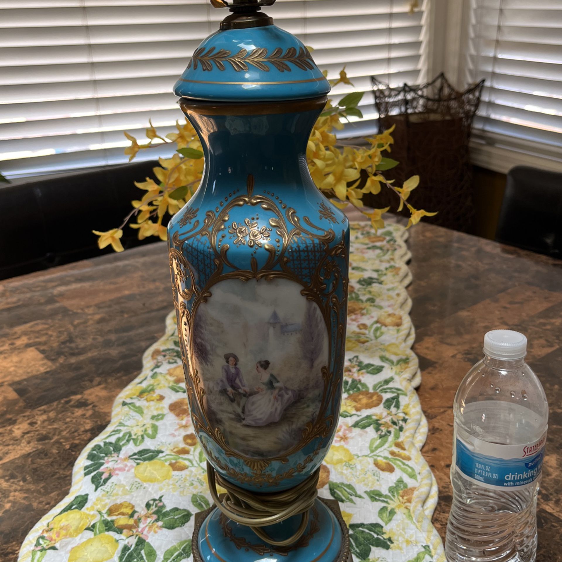 Antique lamp turquoise