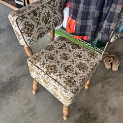 Vintage Sewing Chair With Storage 