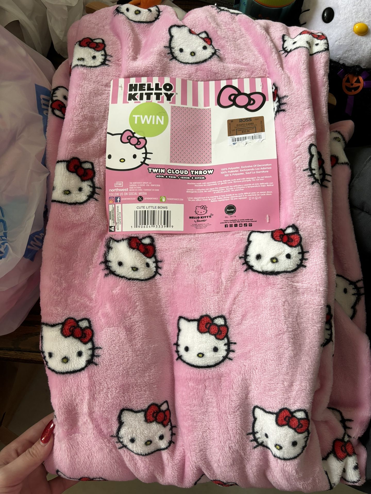 pink hello kitty twin Blanket