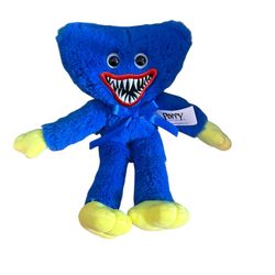 Poppy Playtime Huggy Wuggy Plush – Blue Monster Character Plush Toy (~9” Tall)