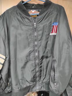 VTG Harley Davidson Motorcycle Men's Black Bomber Jacket Size XXL Nylon  #1 Bomber Jacket awesome