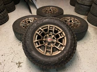 Toyota TRD Bronze Wheels with Falken Wildpeak A/T Tires – Set of 4