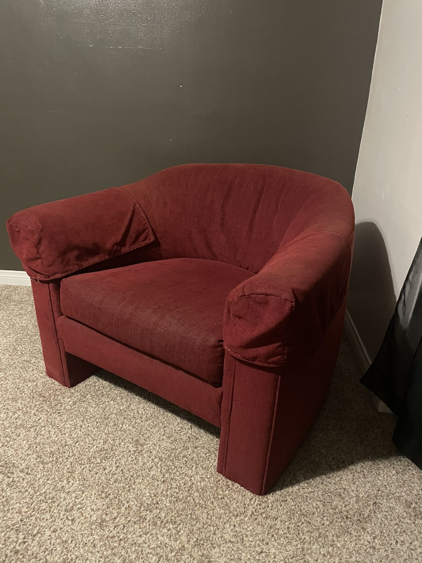 Barrel Tub Chair Red