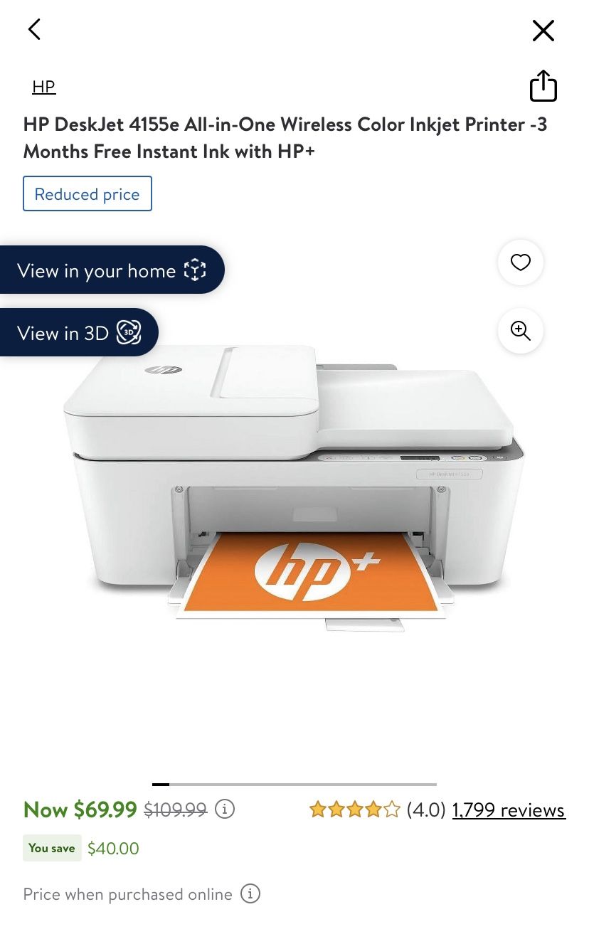 HP Printer All - In- One 