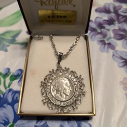 Louie  Raphael Buffalo Nickel Necklace