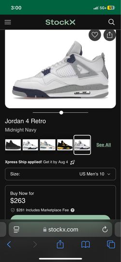 Jordan 4 midnight navy