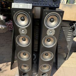 Onkyo Receiver And Polk Audio Speakers 