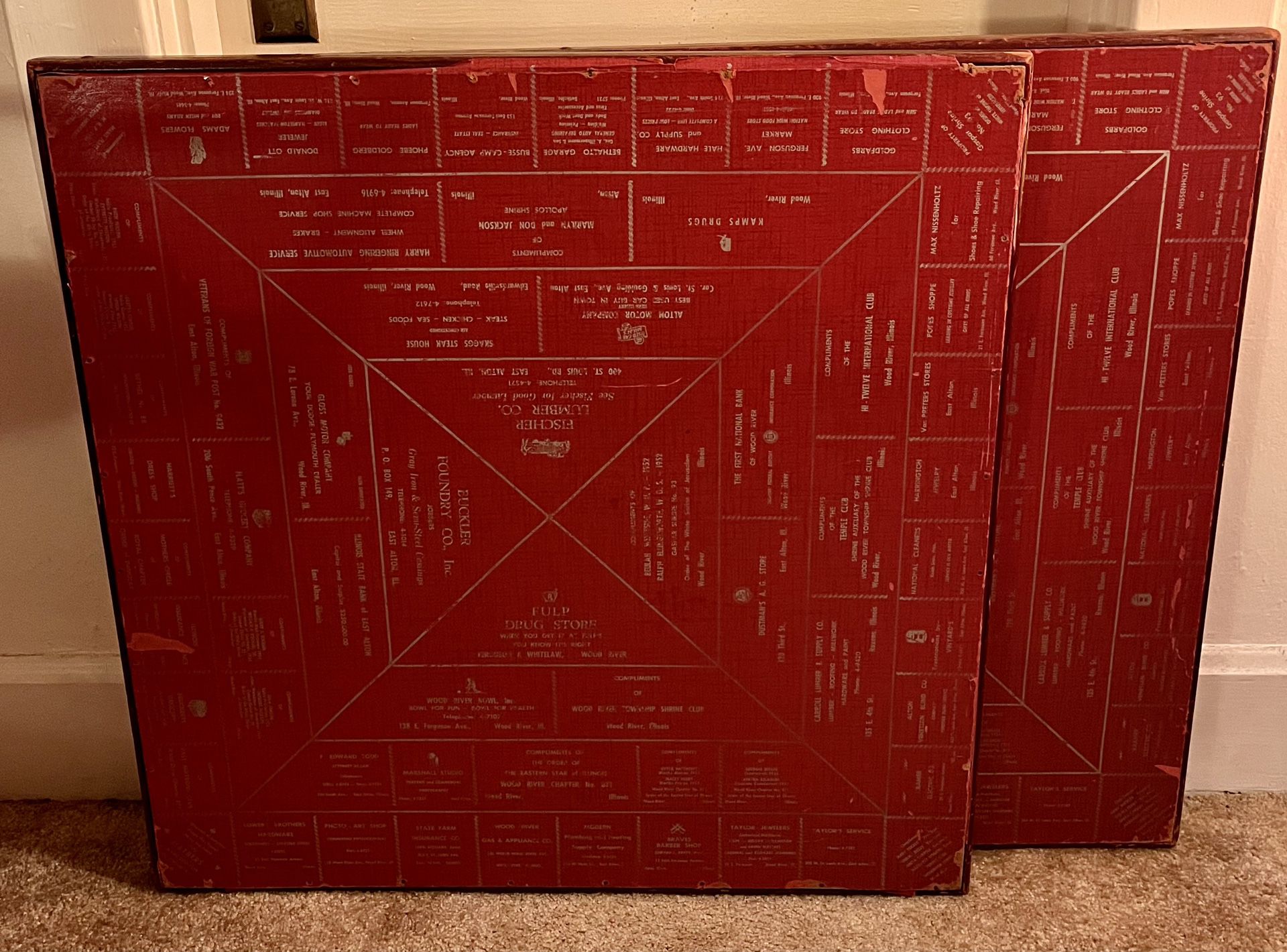 TABLES | Two Antique Masonic Folding Tables w/ local sponsors
