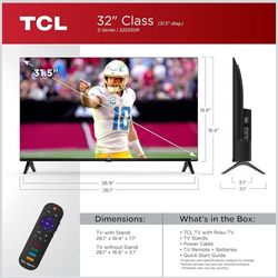 TCL 32-Inch Class S3 1080p LED Smart TV with Roku TV (32S350R, 2023 Model), Compatible with Alexa, Google Assistant, and Apple HomeKit Compatibility,