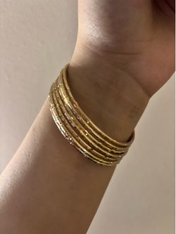 gold bangle set