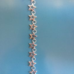 Silver Colored Star Bracelet  