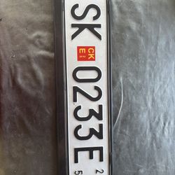European License Plate