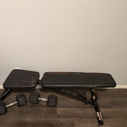 Dumbbells And Weight Bench 