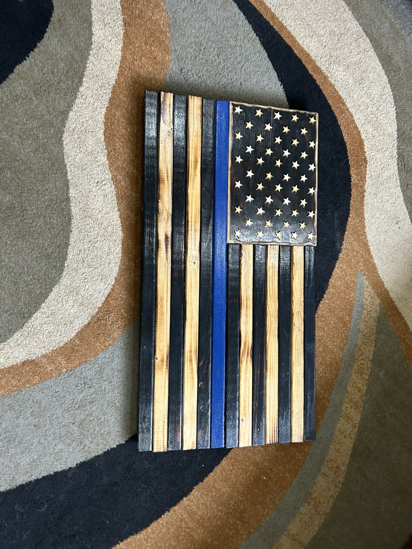 Wooden American Flag 19x36