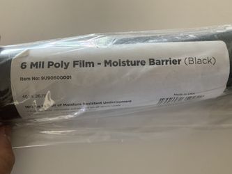6 Mill poly Film Moisture Barrier black 100 Sq Ft