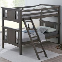 Brand New Grey Twin Size Bunk Bed