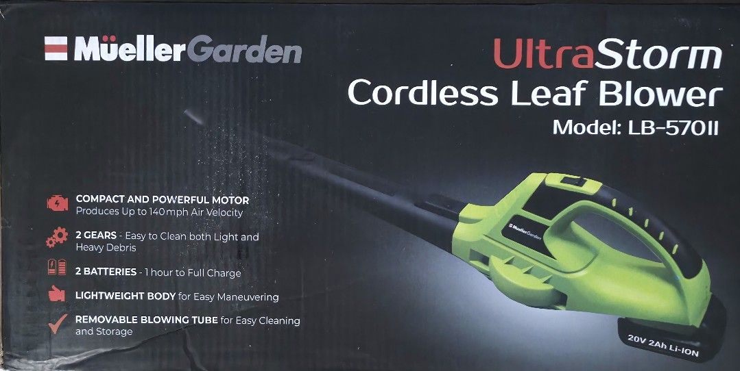 Mueller Garden Ultra Storm Cordless Leaf Blower LB-570
