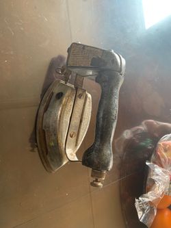 Old iron for cloths antique gasoline