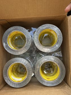 3M Aluminum Foil Tape 425, Silver, 2 in x 60 yd, 4.6 mil, 24 Rolls per case