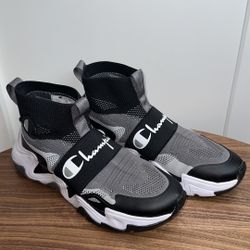 Champion, Hyper Future Hi, Men’s Sneakers, Colors Black/Grey, Size 12