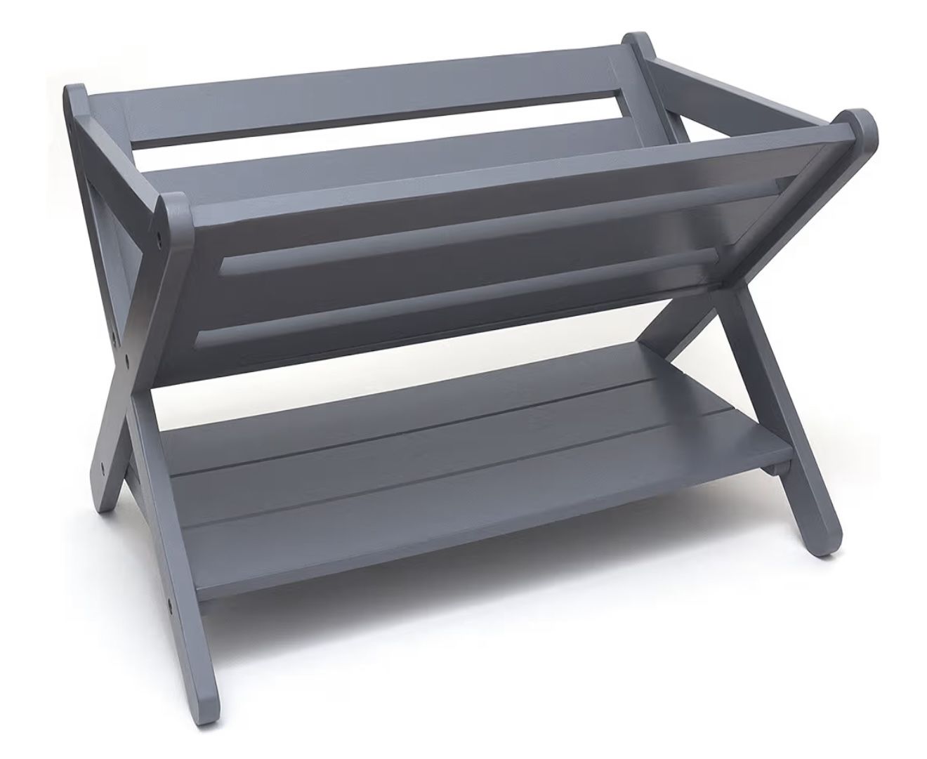 Kids' Book Caddy with Shelf, Gray 25" x 16 3/4" x 16 3/4"(GH18)