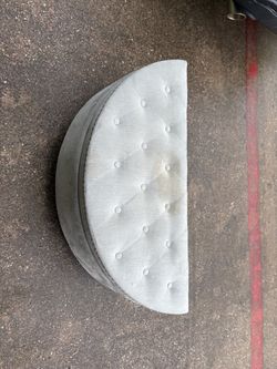 Half-Moon Tufted Upholstered Ottoman