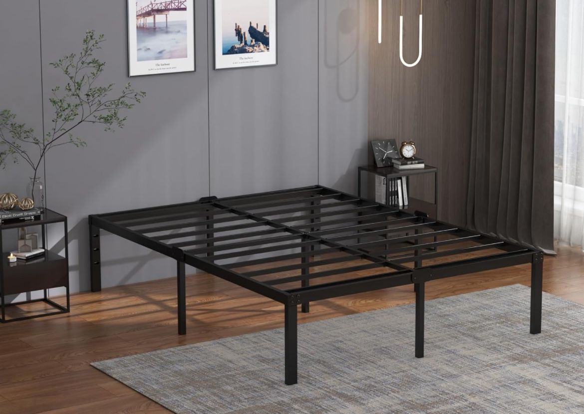 New! Queen Size Platform Bed Frame 