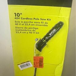 RYOBI 40V 10 in. Cordless Battery Pole Saw with 2.0 Ah Battery and Charger Asking price $155 Retail price $199