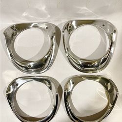 1963 Chevy Impala OG Polished Headlight Bezel Set 