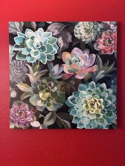 Echeveria canvas painting