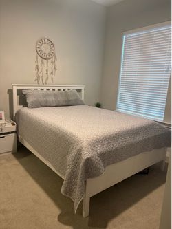 White bed frame