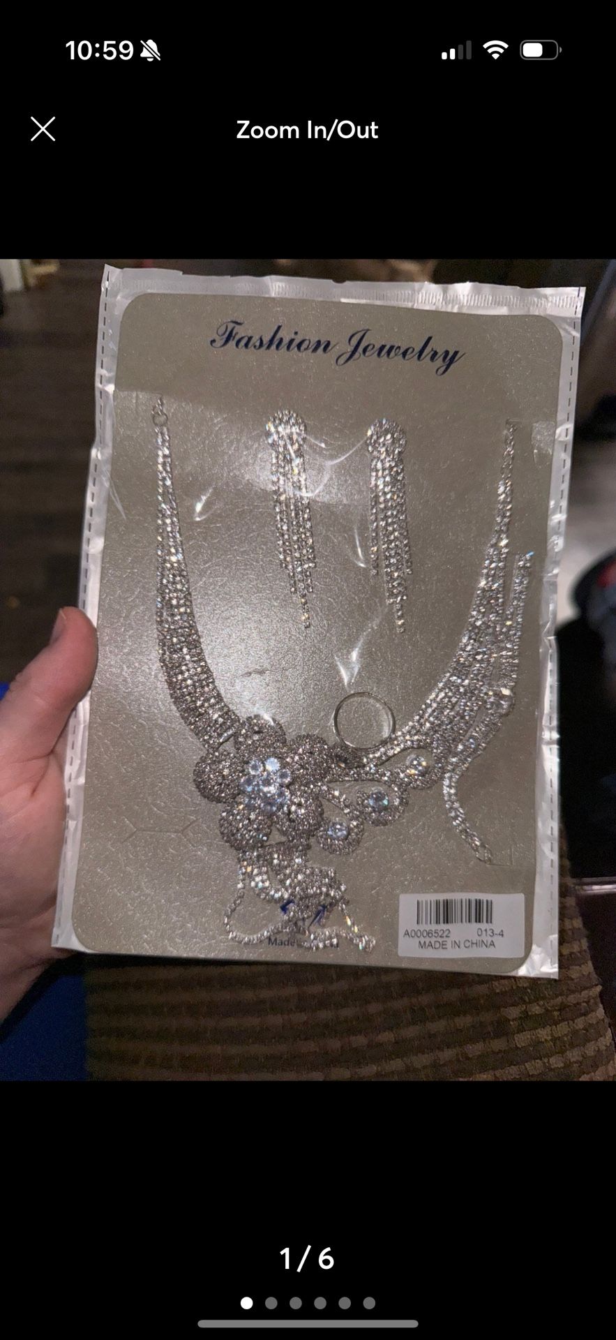 flower rhinestone necklace ring earrings bracelet bridle jewelry set