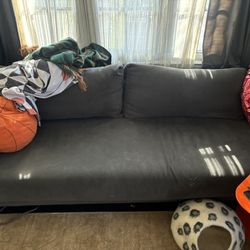 CB2 Random Dark Grey Sleeper Sofa