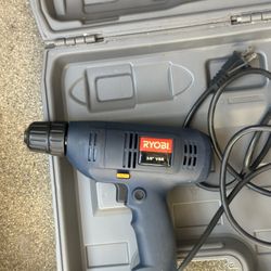 Ryobi 3/8” Electric Drill Corded WITH CASE