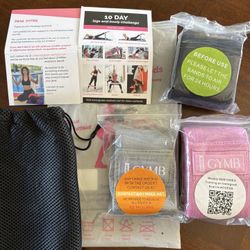 Gymbee 3 Fabric Resistance Bands Legs Butt Glutes Loop Exercise