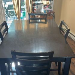 Amish Built Kitchen Table Built In Extender 