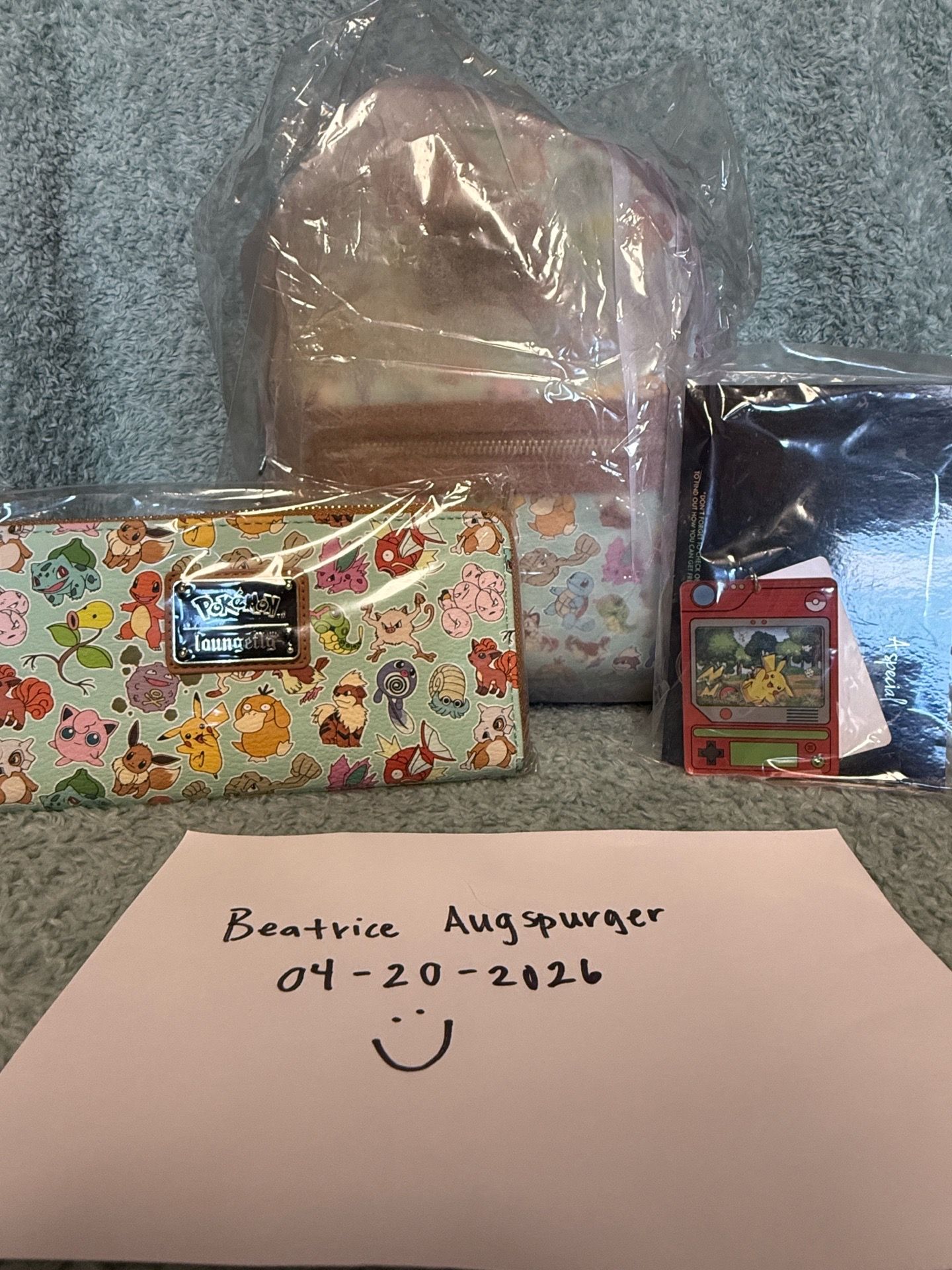 Teal Pokémon Loungefly with Matching Wallet NWT