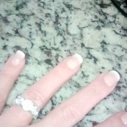 A 3 Diamond Stone Sterling Silver Stamped Ring, Size 8