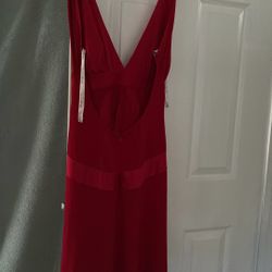 Beautiful Red Satin Sexy Dress