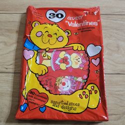 Vintage Valentines Day Cards Cute Bears Kids Gibson Cards 1980s  NOS New-Old Stock / *Pack of 30 