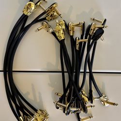 18 New Gold Plated 1/4 Inch Patch Cables 
