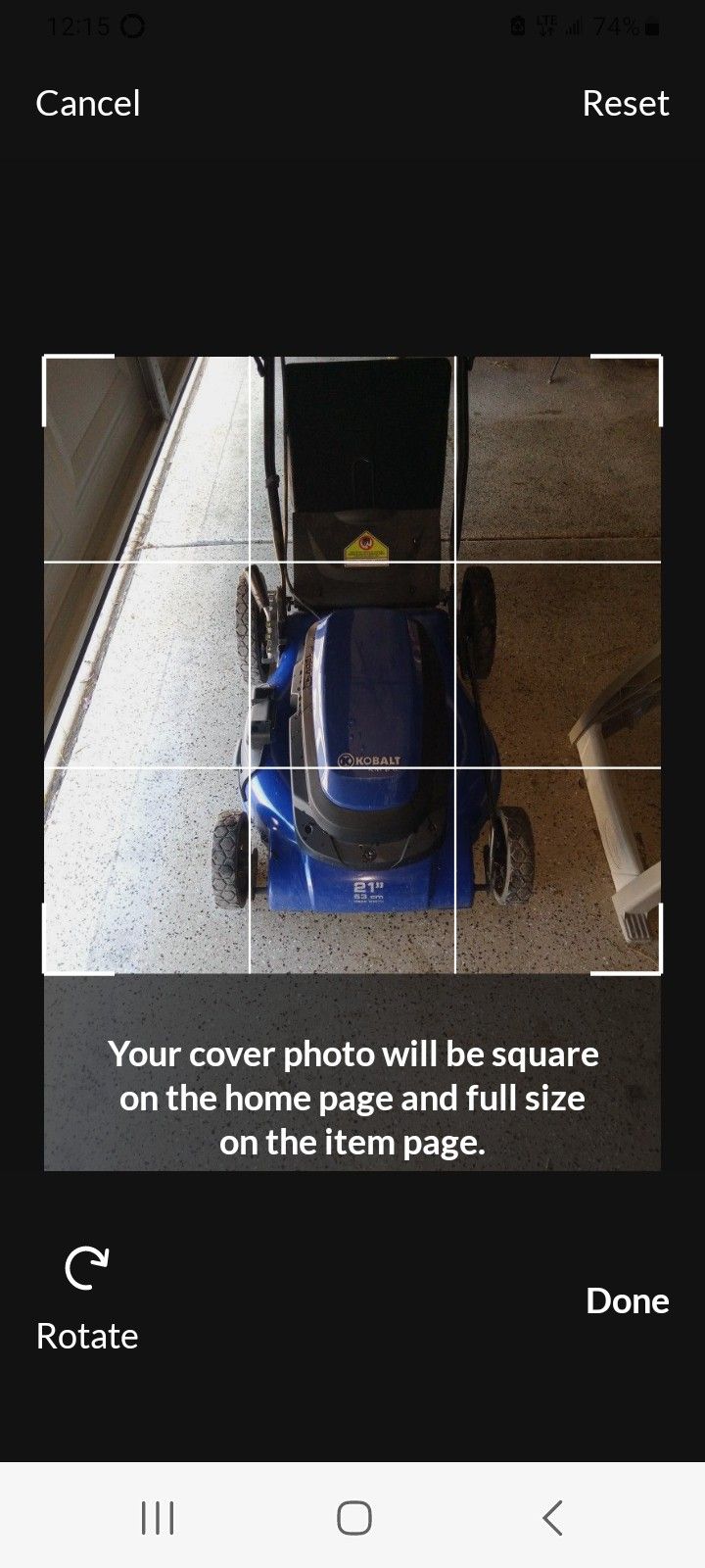 Kobalt Electric Push Lawn Mower