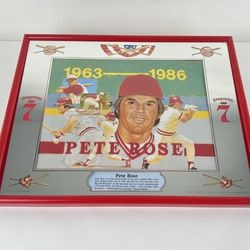 Seagrams 7 Pete Rose Cincinnati Reds Baseball Mirror - Collectible  MLB Sports memorabilia
