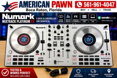 Numark Mixtrack Platinum FX 4-Deck DJ Controller for Serato w/ USB Cable Tested