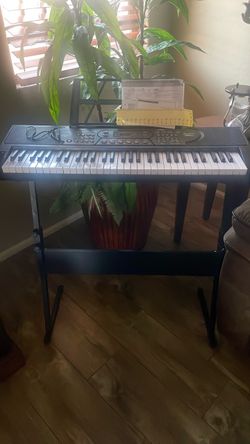 61  portable  keyboard piano with stand  and