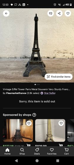 3 vintage  Eiffell Towers (metal)